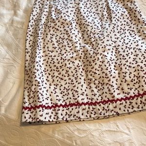 Talbots cotton red and white skirt